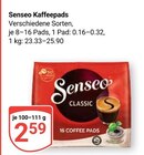 Kaffeepads Angebote von Senseo bei GLOBUS Bad Kreuznach für 2,59 €