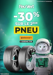Prospectus Garages & Automobile Feu Vert en cours, -30% SUR LE 2ÈME PNEU, 1 page, 23/09/2026 - 01/11/2026 Catalogue Garages & Automobile Feu Vert en cours à La Ciotat et alentours, -30% SUR LE 2ÈME PNEU, 1 page, 23/09/2026 - 01/11/2026
