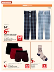 Promos Chaussettes dans le catalogue "BIEN AU CHAUD" de Auchan Hypermarché Chaussettes en promo dans le catalogue Auchan Hypermarché à la page 16
