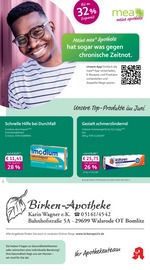 mea - meine apotheke Apotheken Prospekt der aktuellen Woche mit 4 Seiten, gültig von 01.06.2026 bis 30.06.2026, in Bad Fallingbostel und Umgebung Aktueller mea - meine apotheke Apotheken Prospekt in Bad Fallingbostel und Umgebung, "Unsere Juni-Angebote" mit 4 Seiten, 01.06.2026 - 30.06.2026