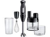 Puerierstab im MediaMarkt Saturn Prospekt MultiQuick 5 Pro MQ 55755M, leistungsstarker Pürierstab mit Zubehör-Set, 25 Geschwindigkeiten, Turbofunktion, Stabmixer Schwarz/Edelstahl (1000 Watt, 500 ml Mini-Küchenmaschine, 600 Messbecher) von BRAUN im aktuellen MediaMarkt Saturn Prospekt für 54,99 €