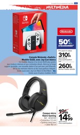 Promos Console Nintendo dans le catalogue "French days : s'équiper à petits prix" de Carrefour Market à la page 5