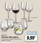 Aktuelles 4 Rotwein-/Wassergläser Angebot bei Lidl in Wiesbaden ab 9,99 €