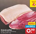 Entenbrustfilet im Netto Marken-Discount Prospekt Entenbrustfilet von Fleisch & Wurst im aktuellen Netto Marken-Discount Prospekt für 0,99 €