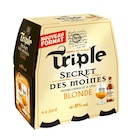 Bière "Nouveau Format" - TRIPLE SECRET DES MOINES en promo chez Carrefour Bière "Nouveau Format" - TRIPLE SECRET DES MOINES dans le catalogue Carrefour