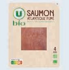 Saumon fume u bio - U en promo chez Super U Bourges à 4,36 €