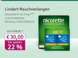 Fruit 2 mg Lutschtabletten im Angebot bei mea - meine apotheke in Schweinfurt Fruit 2 mg Lutschtabletten Angebote von Nicorette bei mea - meine apotheke Schweinfurt für 30,00 €