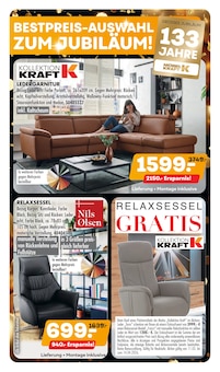 Sitzmöbel im Möbel Kraft Prospekt "BESTPREIS-AUSWAHL ZUM JUBILÄUM!" mit 16 Seiten (Lübeck)