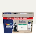 Peinture(d) Crème De Couleur Dulux Valentine satin blanc 2,5 L + 20% gratuit - Dulux Valentine dans le catalogue Castorama