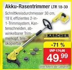 Akku-Rasentrimmer LTR 18-30 im Angebot bei Zimmermann in Bremen Akku-Rasentrimmer LTR 18-30 Angebote von Kärcher bei Zimmermann Bremen für 49,99 €