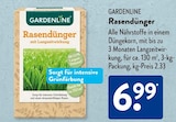 Rasendünger von GARDENLINE im aktuellen ALDI SÜD Prospekt für 6,99 €