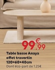 Table basse Anaya effet travertin dans le catalogue Maxi Bazar