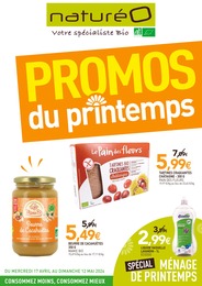 Prospectus NaturéO à Villetaneuse, "Promos du printemps", 12 pages, 17/04/2024 - 12/05/2024