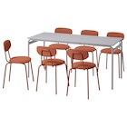 Tisch und 6 Stühle grau/Remmarn rotbraun Angebote von GRÅSALA / ÖSTANÖ bei IKEA Warendorf für 204,99 €