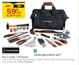 Sac à outils + 74 pièces - Magnusson en promo chez Castorama Colombes à 59,90 €