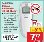 Digitaler Alkoholtester mit LCD-Display bei Netto Marken-Discount im Prospekt "" für 7,77 €