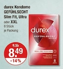 Kondome GEFÜHLSECHT Slim Fit, Ultra oder XXL von durex im aktuellen V-Markt Prospekt für 8,49 €