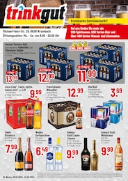 Aktueller Trinkgut Getränkemärkte Prospekt für Roggenburg: Krumbachs Getränkemarkt! mit 4} Seiten, 29.04.2024 - 04.05.2024
