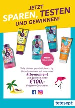 t: by tetesept Prospekt für Deimberg mit 1 Seiten t: by tetesept Prospekt für Deimberg: "JETZT SPAREN, TESTEN UND GEWINNEN!", 1 Seiten, 12.04.2021 - 24.05.2021