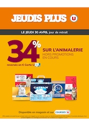 Catalogue Supermarchés Super U en cours à Villefranche-de-Panat et alentours, "JEUDI PLUS", 1 page, 28/04/2026 - 30/04/2026