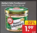 Familienwurst Angebote von Mehlig & Heller bei Netto Marken-Discount Nürtingen für 1,99 €