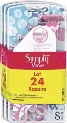 Rasoirs Jetables Simply Vénus 3 - Géant Casino à Toulouse Rasoirs Jetables Simply Vénus 3 en promo chez Géant Casino Toulouse à 12,30 €