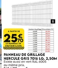 Panneau de grillage hercule gris 7016 lg. 2,50m en promo chez Tout Faire Colmar à 25,70 €