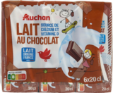 LAIT AU CHOCOLAT AVEC PAILLE AUCHAN - AUCHAN en promo chez Auchan Hypermarché Poitiers à 1,99 €