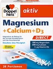 Magnesium 400 Direct + B6 + B12 + Folsäure oder Magnesium Direct + Calcium + D3 Angebote von Doppelherz bei Rossmann Solingen für 3,69 €