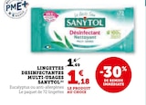 Lingettes désinfectantes multi-usages(A) - Sanytol dans le catalogue U Express