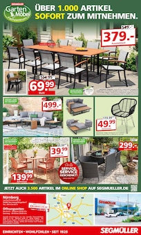 Gartensitzmöbel im Segmüller Prospekt "Service & Service geschenkt" mit 8 Seiten (Nürnberg)