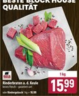 Aktuelle Rindfleisch Angebote bei famila Nordost in Lübeck Aktuelles BLOCK HOUSE Rinderbraten a. d. Keule Angebot bei famila Nordost in Lübeck ab 15,99 €