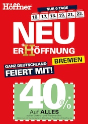 Wasser im Höffner Prospekt in Oranienburg Aktueller Höffner Prospekt mit Wasser, "NEU ERHÖFFNUNG", Seite 1