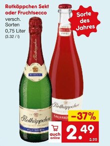 Netto Getränke-Markt Mülheim - Sekt oder Fruchtsecco Sekt oder Fruchtsecco Angebot bei Netto Getränke-Markt Mülheim im Prospekt "Du willst die Umwelt schonen und Mehrweg kaufen? Dann geh doch zu Netto!"