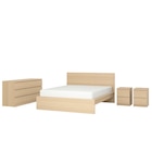 Schlafzimmermöbel 4er-Set Eichenfurnier weiß lasiert 180x200 cm Angebote von MALM bei IKEA Bayreuth für 457,98 €