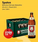 Münchner Hell oder Alkoholfrei Angebote von Spaten bei Getränke Hoffmann Gronau für 17,99 €