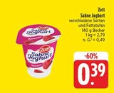 Sahne Joghurt bei nah und gut im Prospekt "" für 0,39 €