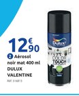 Aérosol noir mat 400 ml - DULUX VALENTINE en promo chez Mr.Bricolage Carcassonne à 12,90 €