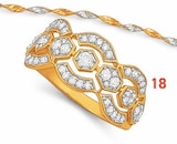 bague diamants 0,365 ct, taille 54, or jaune et rhodié 4,04 g dans le catalogue E.Leclerc