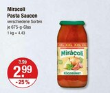 Pasta Saucen im V-Markt Prospekt Pasta Saucen von Miracoli im aktuellen V-Markt Prospekt für 2,99 €