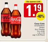 Cola Angebote von Coca Cola bei WEZ Hille für 1,19 €