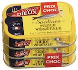 Sardines - Les Dieux en promo chez Hyper U Saintes à 2,33 €