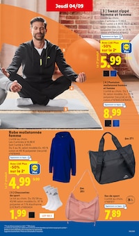 Promotion Pantalon Molleton dans le prospectus Lidl, valable du 01/09/2025 au 04/09/2025 Promo Pantalon Molleton dans le catalogue Lidl du moment à la page 39