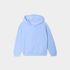 Sweat à capuche hoodie relax molleton bleu clair fille dans le catalogue La Halle