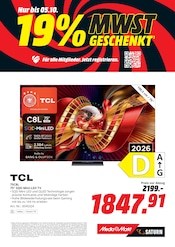 LED Fernseher im MediaMarkt Saturn Prospekt in Dresden Aktueller MediaMarkt Saturn Prospekt mit LED Fernseher, "19% MWST GESCHENKT", Seite 9