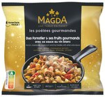 Les poêlées gourmandes surgelées Duo Forestier et ses fruits gourmands avec sauce vin blanc - Magda en promo chez Intermarché Super Vitrolles à 4,49 €