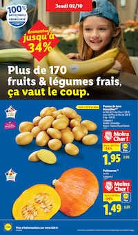 Prospectus Lidl en cours, "Plus de 55 produits bio dans l'assiette, ça vaut le coup.", page 2 sur 76
