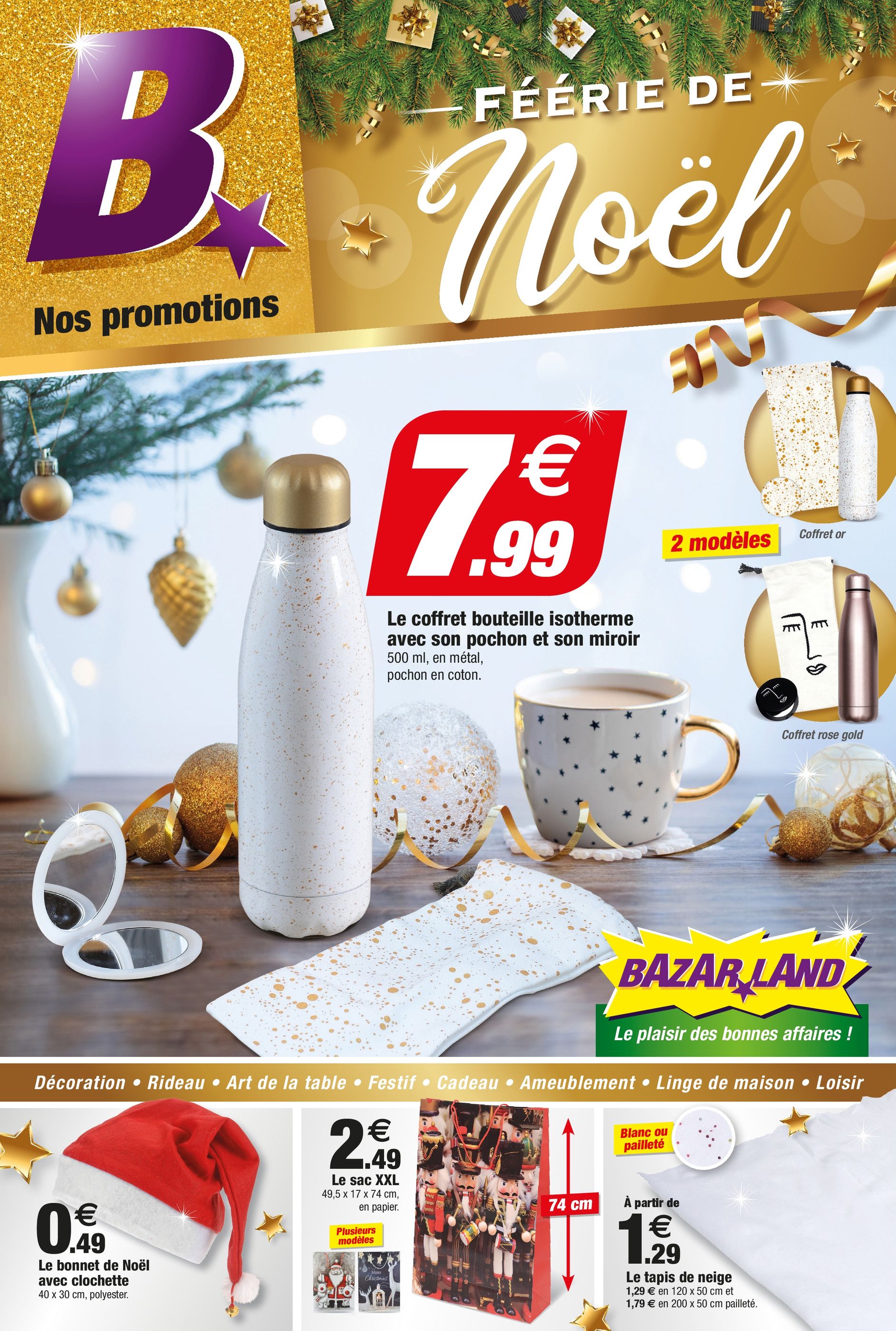 Catalogue Bazarland à Heillecourt, avec 16 pages Prospectus Bazarland à Heillecourt, "Féérie de Noël", 16 pages, 01/12/2021 - 19/12/2021