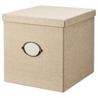 Kasten mit Deckel beige 32x35x32 cm von KVARNVIK im aktuellen IKEA Prospekt für 12,99 €