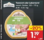 Teewurst oder Leberwurst von Hofmaier im aktuellen Netto Marken-Discount Prospekt für 1,19 €